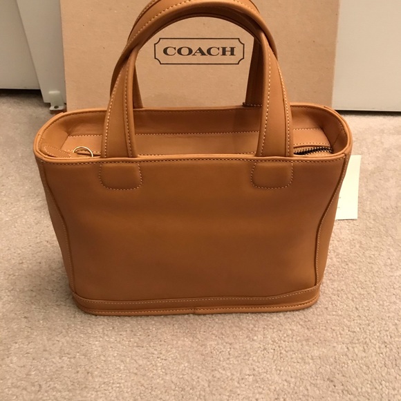 Coach Handbags - Coach tan/mustard leather bag NWOT